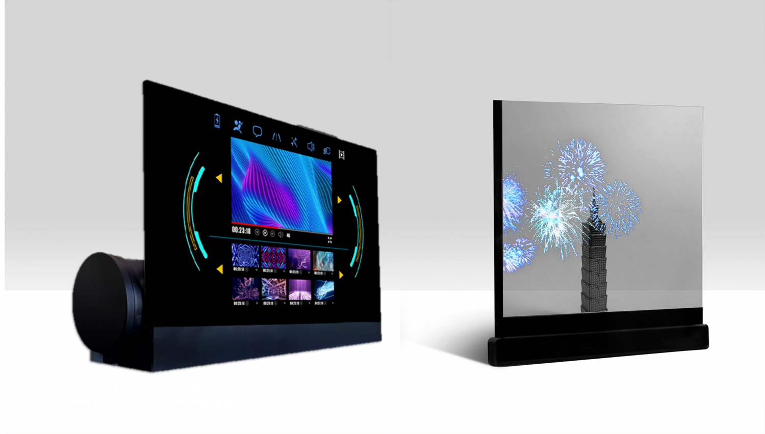 可捲式、折疊性、高透明